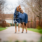 Horseware - Amigo Bravo Integrated Turnout Outdoor Rug navy/ titanium grey/ silver 150g | - Ohlala