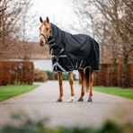 Horseware - Amigo Bravo Integrated Turnout Outdoor Rug black/ titanium grey/ silver 250g | - Ohlala