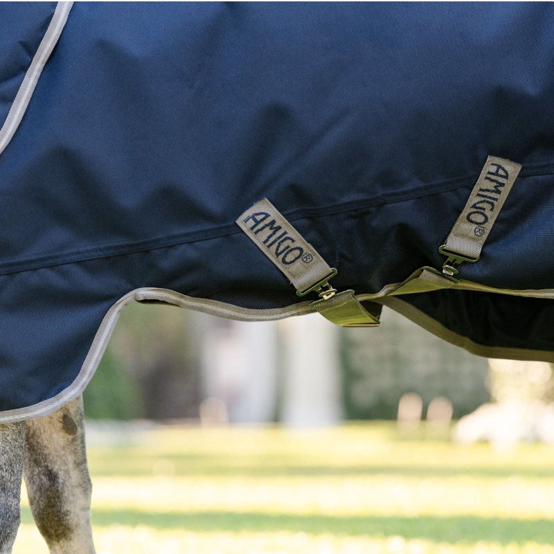 Horseware - Amigo Bravo Plus Pony Turnout outdoor rug navy/ titanium grey/ silver 0g | - Ohlala