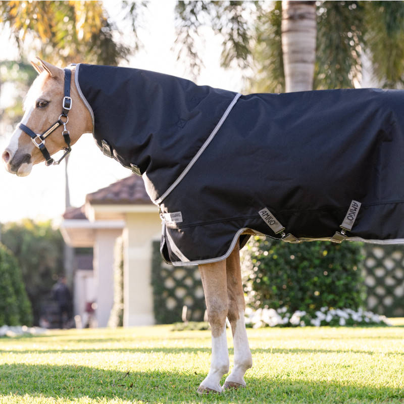 Horseware - Amigo Bravo Plus Pony Turnout Outdoor Rug black/ titanium grey/ silver 0g | - Ohlala