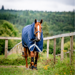 Horseware - Derka zewnętrzna Amigo Bravo Plus Turnout marine/ titanium grey/ argent 100g | - Ohlala