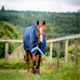 Horseware - Amigo Bravo Plus Turnout Outdoor Blanket navy/ titanium grey/ silver 100g | - Ohlala