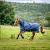 Horseware - Derka zewnętrzna Amigo Bravo Plus Turnout granatowa/ titanium grey/ srebrna 50g | - Ohlala