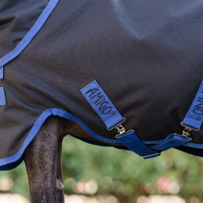 Horseware - Amigo Ripstop Plus Petite Turnout Rug black/ classic blue 0g | - Ohlala