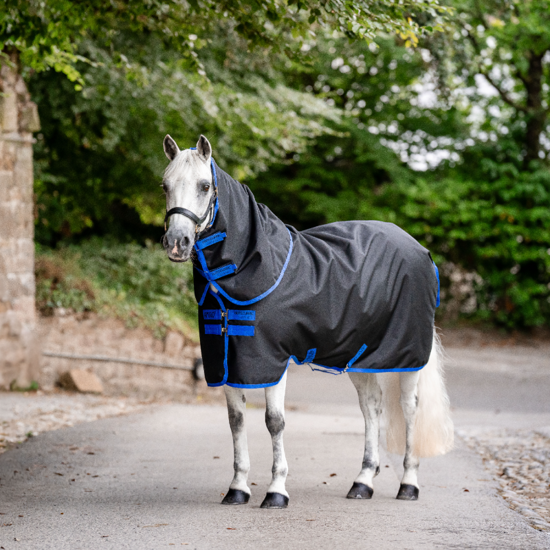 Horseware - Amigo Ripstop Plus Pony Turnout outdoor rug black/ classic blue 200g | - Ohlala