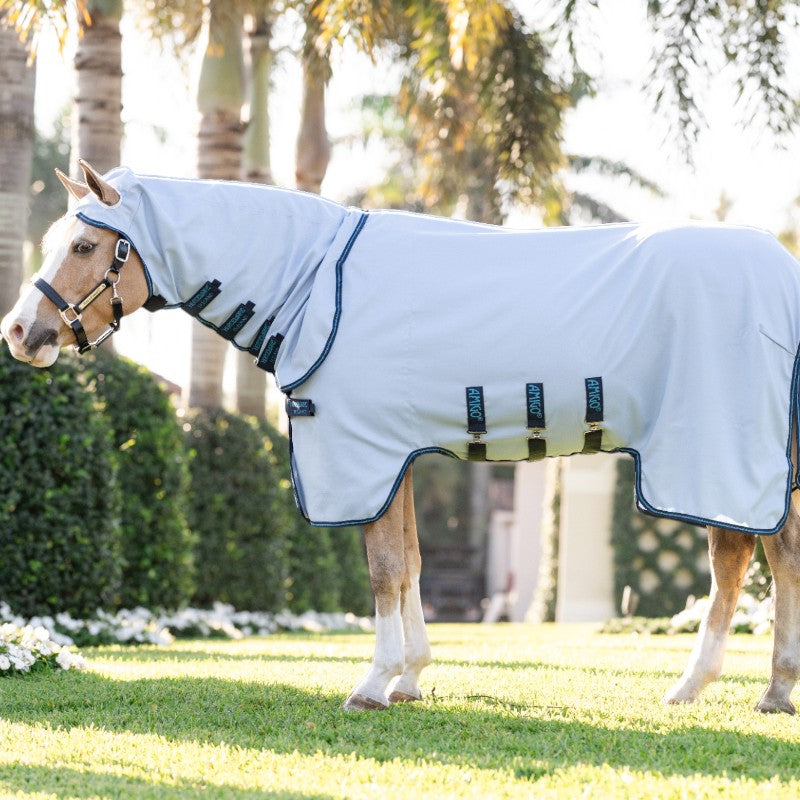Horseware - Couverture d'extérieur Amigo Ripstop Pony azure blue/ marine/ bleu éléctrique