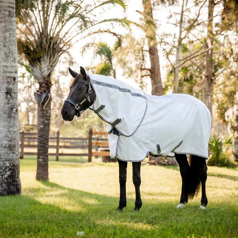 Horseware - Amigo Summer Plus Outdoor Rug marine check/titanium grey/silver | - Ohlala