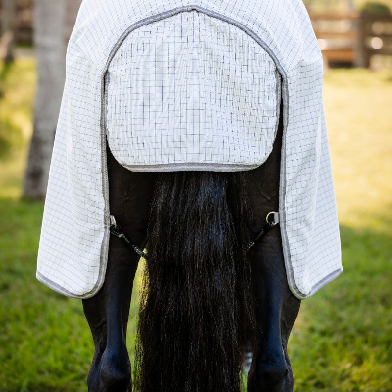Horseware - Amigo Summer Plus Outdoor Rug marine check/titanium grey/silver | - Ohlala