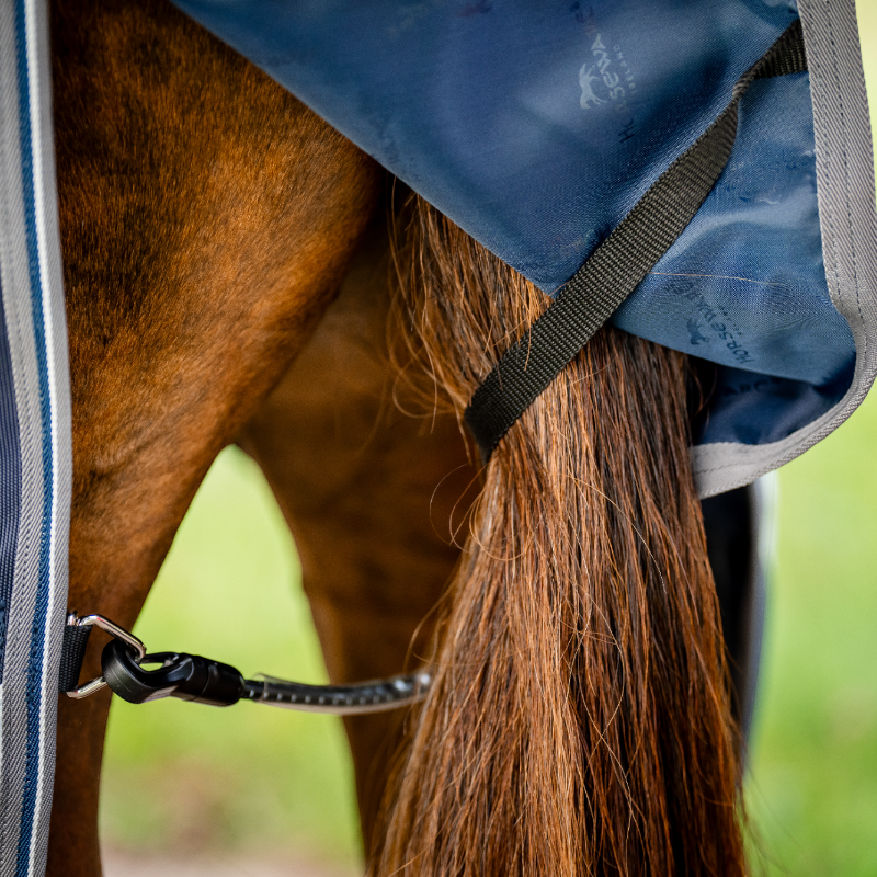 Horseware - Rambo Turnout VL Outdoor Blanket navy/ thunderstorm grey/ silver 250g | - Ohlala