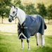 Horseware - Rambo Turnout Outdoor Blanket navy/ thunderstorm grey/ silver 100g | - Ohlala