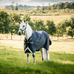 Horseware - Rambo Turnout Außendecke marine/ thunderstorm grau/ silber 50g | - Ohlala