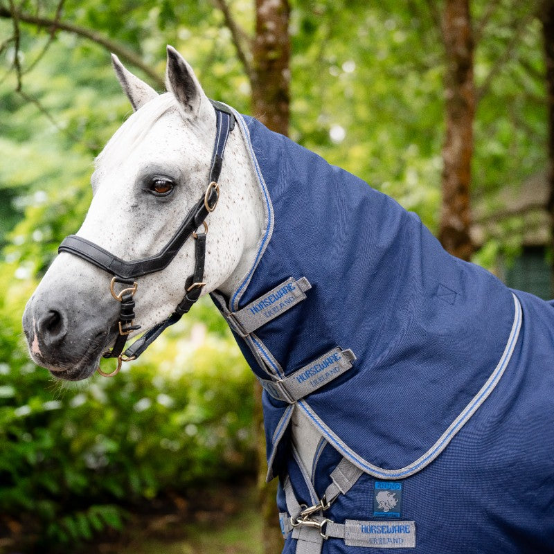 Horseware - Rhino Plus Pony Turnout Outdoor Rug navy/titanium grey/classic blue 100g | - Ohlala