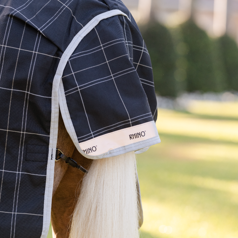 Horseware - Rhino Wug Pony Turnout VL Outdoor Rug black/ grey/ white check 250g | - Ohlala