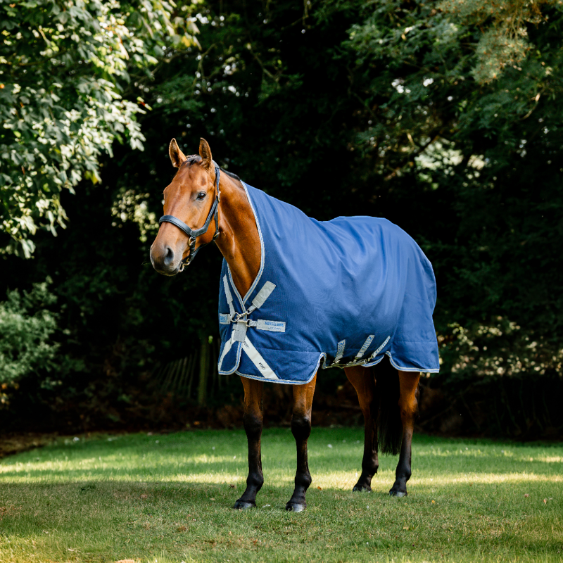 Horseware - Manta de exterior Rhino Wug Turnout azul marino/ titanium grey/ classic blue 0g | - Ohlala