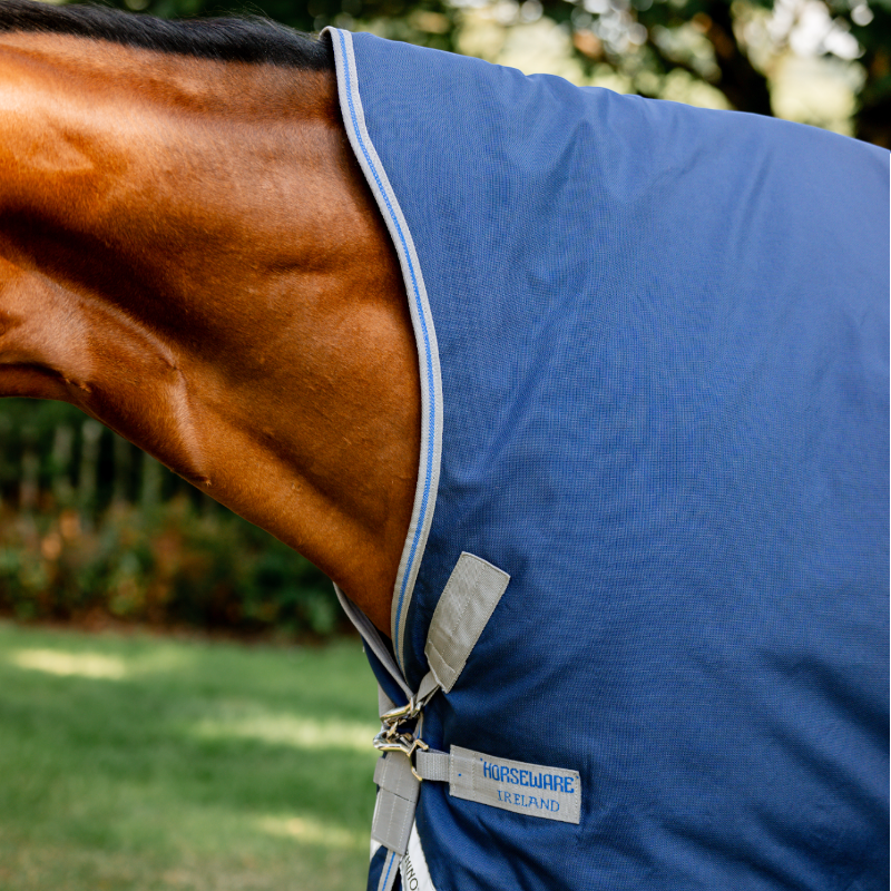 Horseware - Manta de exterior Rhino Wug Turnout azul marino/ titanium grey/ classic blue 0g | - Ohlala