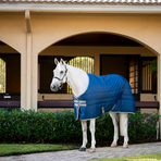 Horseware - アミーゴ リップストップ インシュレーター ステーブルラグ ネイビー/チタニウムグレー 50g | - Ohlala