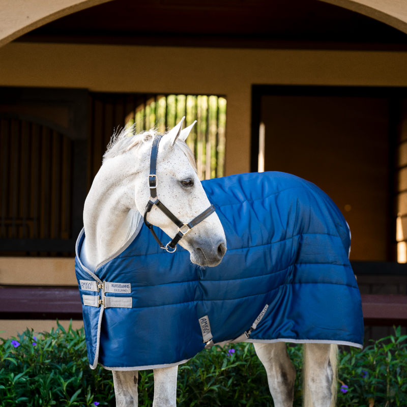 Horseware - Stalldecke Amigo Ripstop Insulator Stable marine/ titanium grey 50g | - Ohlala