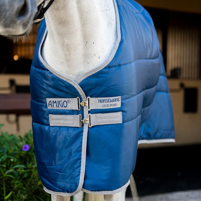 Horseware - Stalldecke Amigo Ripstop Insulator Stable marine/ titanium grey 50g | - Ohlala