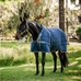 Horseware - Derka stajenna Rambo Optimo Stable granatowa/thunderstorm grey/srebrna 400g | - Ohlala