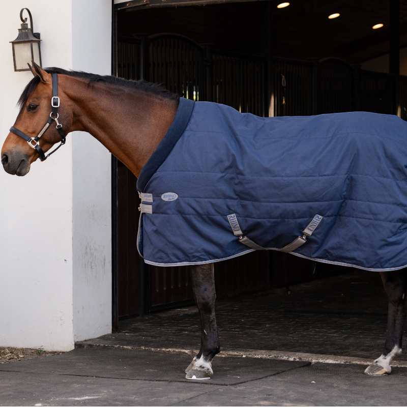 Horseware - Rhino Stable Rug navy/ titanium grey/ classic blue 100g | - Ohlala