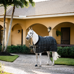 Horseware - Rhino Stable Rug black/ grey/ white checked/ grey 100g | - Ohlala