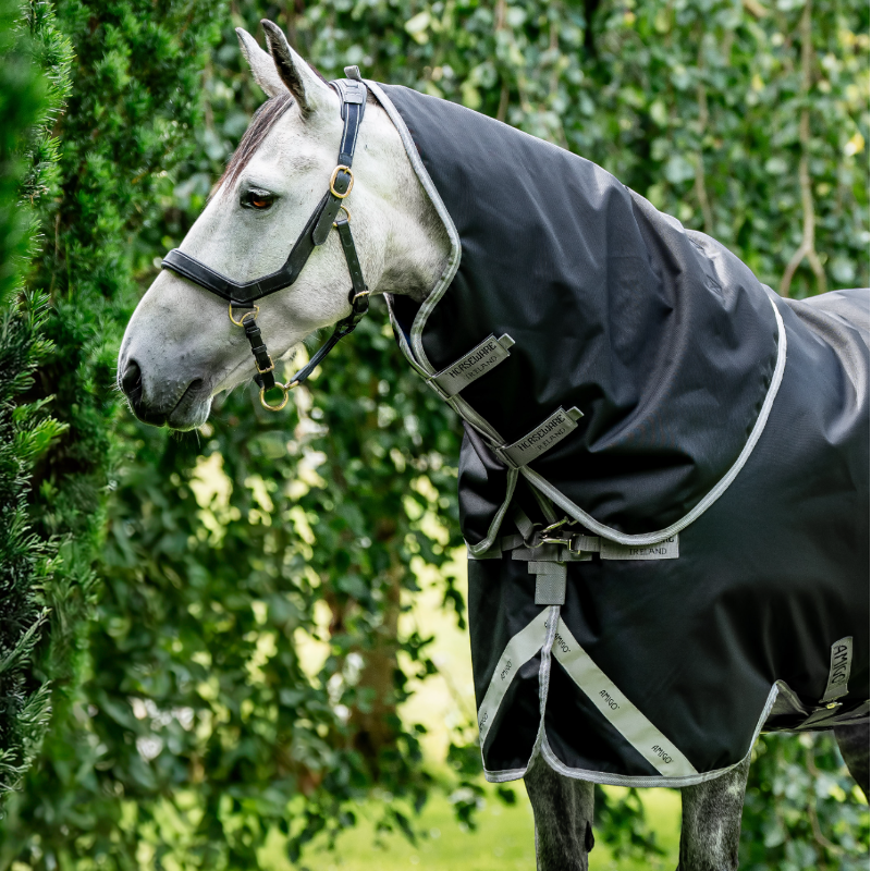 Horseware - Coprispalla Amigo Bravo XL Turnout nero/ titanium grey/ argent 0g | - Ohlala