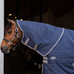Horseware - Rhino Stable Neck Cover navy/ titanium grey/ classic blue 200g | - Ohlala