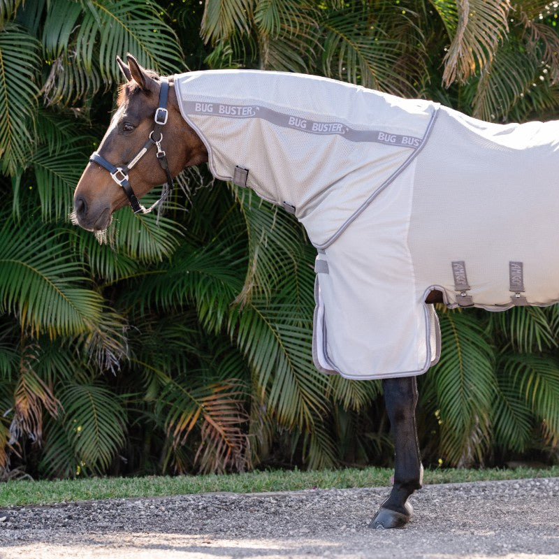 Horseware - Cubre-cuello antimoscas Amigo Bug Buster plata/ titanium grey/ plata | - Ohlala