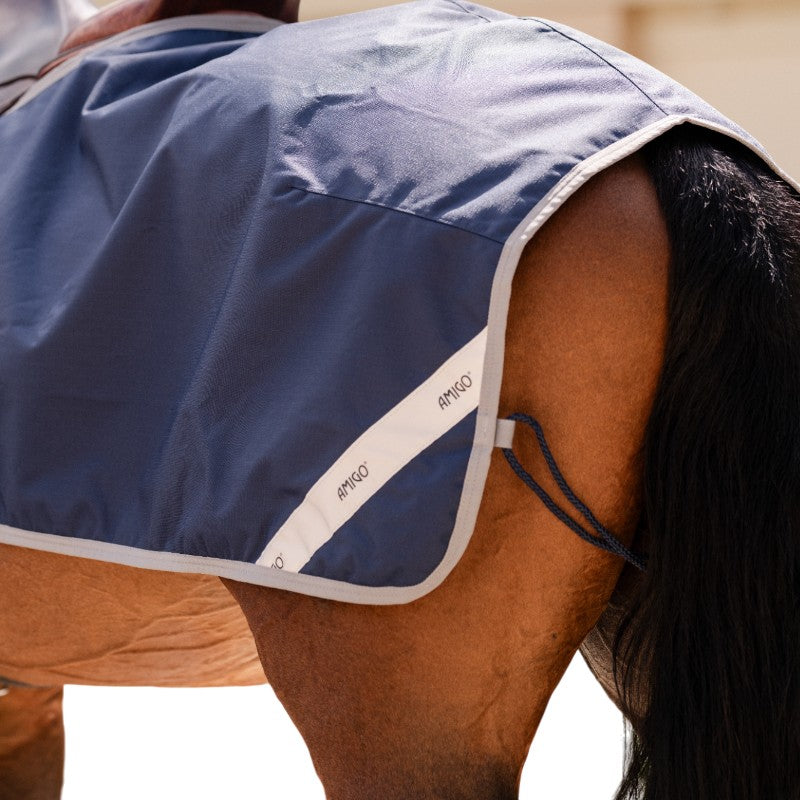 Horseware - Amigo Ripstop Quarter Sheet Navy/Titanium Grey | - Ohlala
