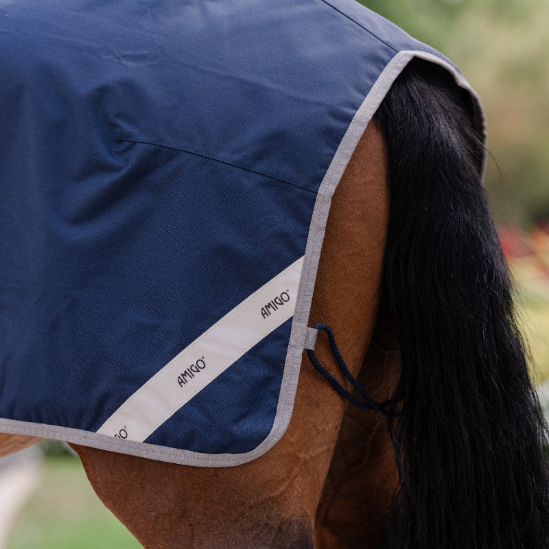 Horseware - Amigo Ripstop Quarter Sheet Navy/Titanium Grey | - Ohlala