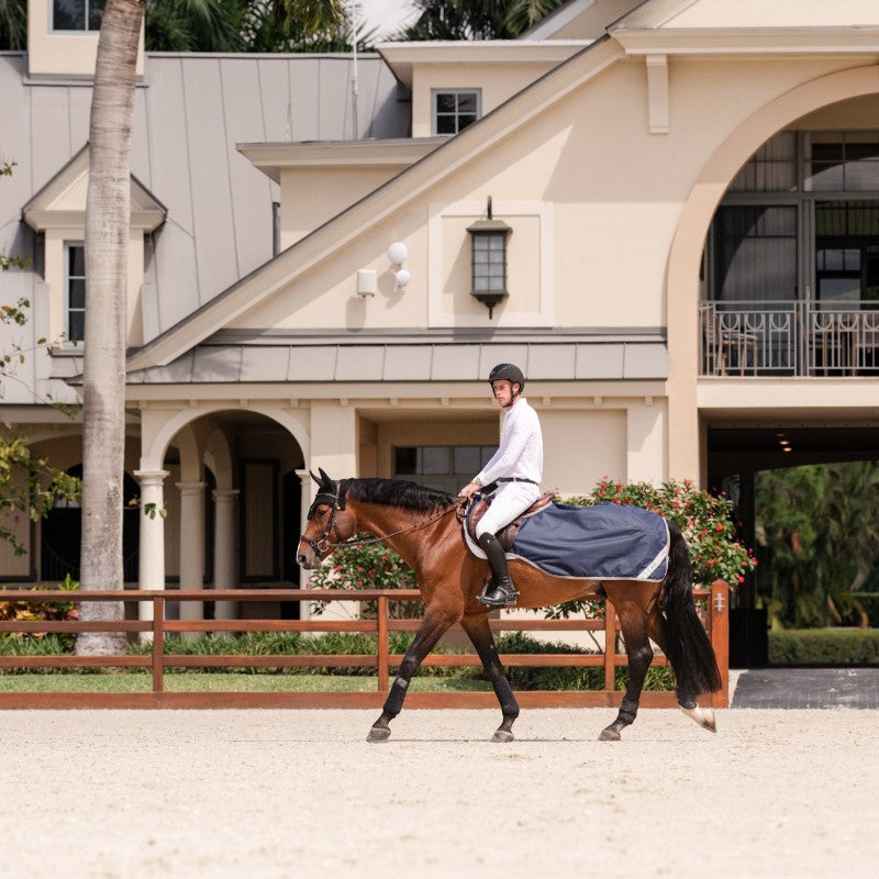Horseware - Amigo Ripstop Quarter Sheet Navy/Titanium Grey | - Ohlala