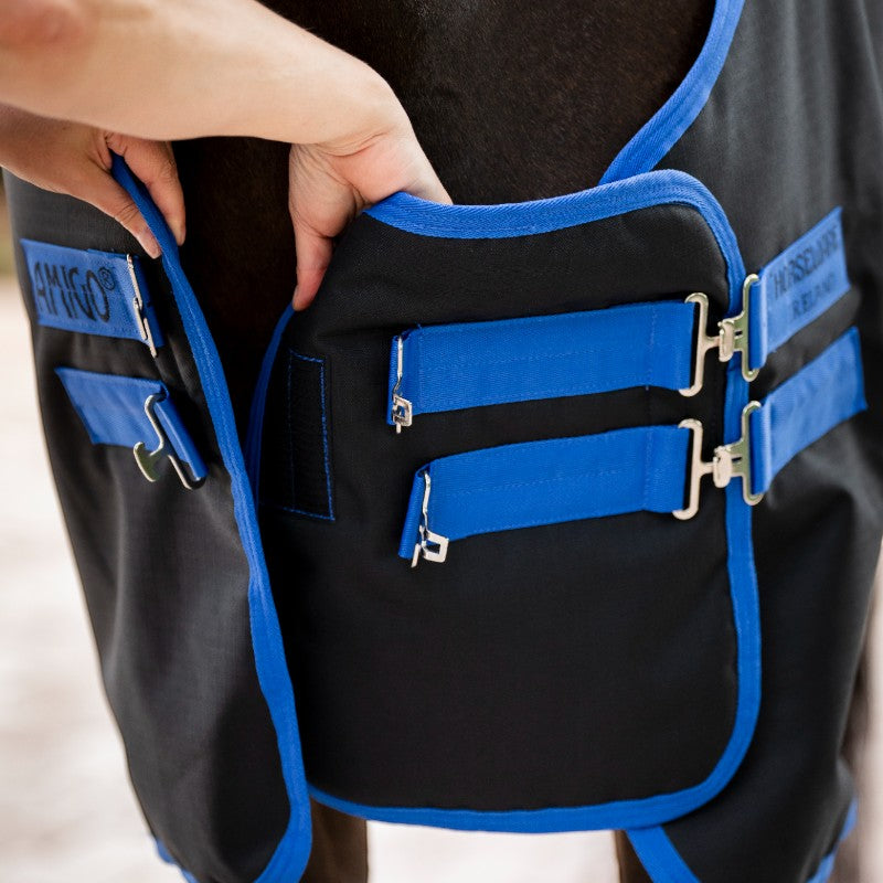 Horseware - Extension de poitrail Amigo noir/ classic blue