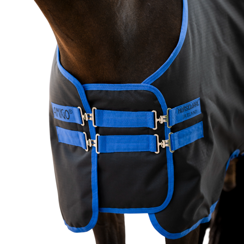 Horseware - Amigo Chest Extension black/ classic blue | - Ohlala