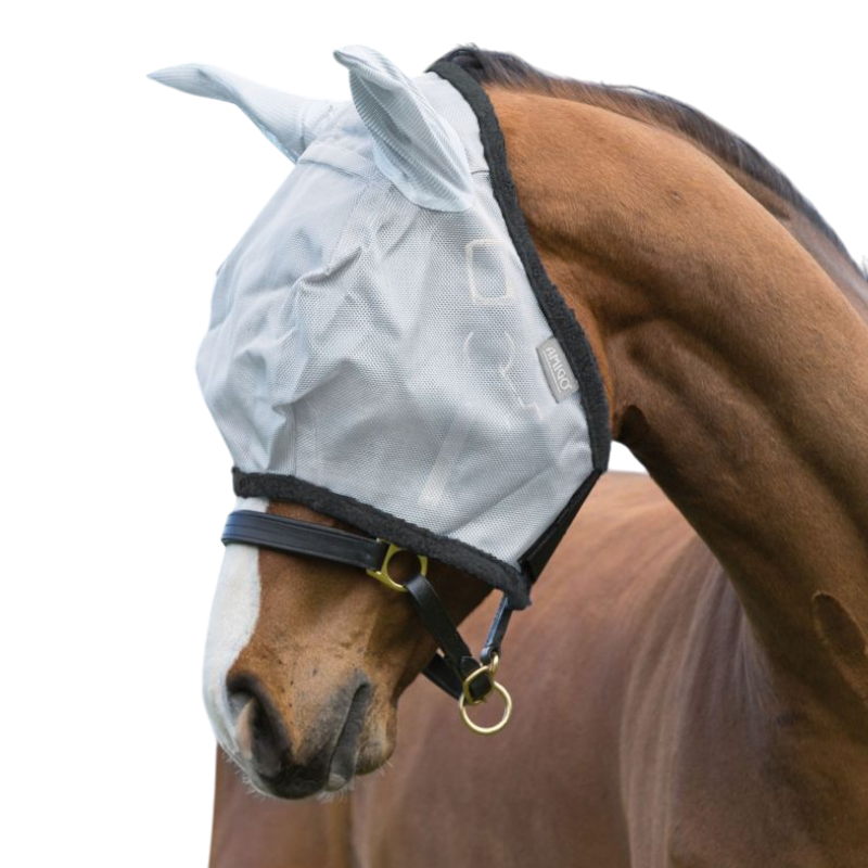 Horseware - Amigo silver/dark grey fly mask | - Ohlala