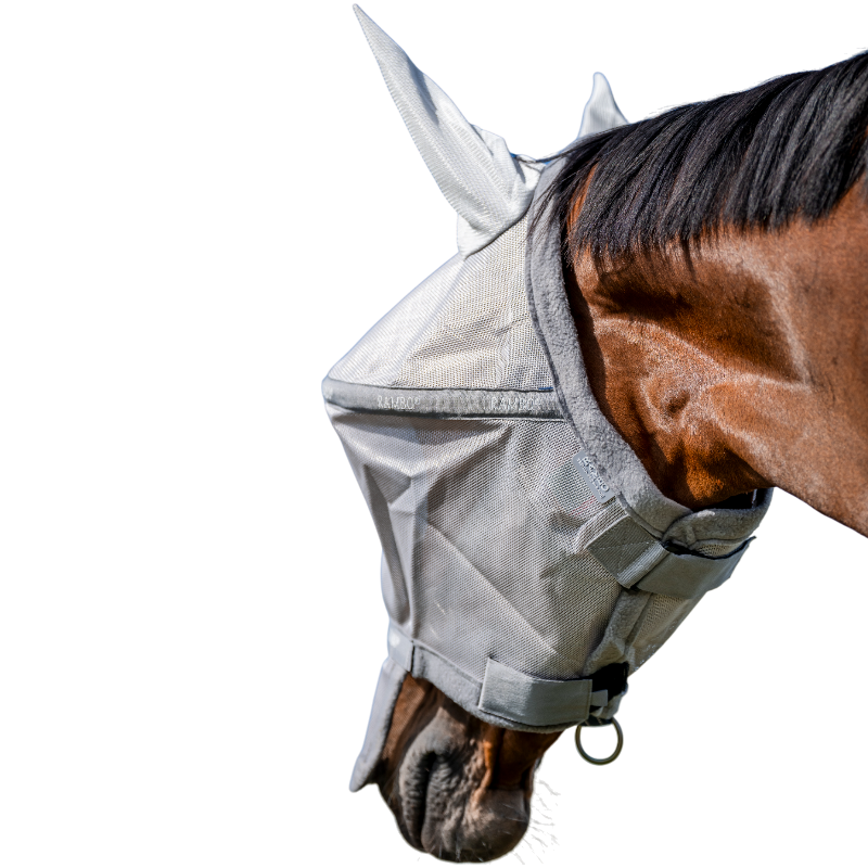 Horseware - Masque anti-mouches Rambo Fly Mask argent/ titanium grey/ argent | - Ohlala
