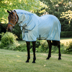 Horseware - Couverture anti-mouches Amigo Integrated heather blue/ bleu/ argent | - Ohlala