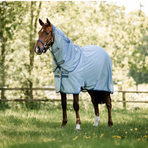 Horseware - Amigo Bug Rug Fly Neck Cover Heather Blue / Blue / Silver | - Ohlala
