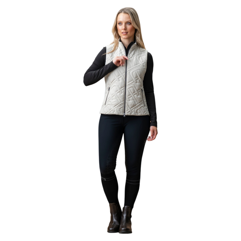 Horseware - Doudoune sans manches femme Neve Monogram Quilted bone | - Ohlala