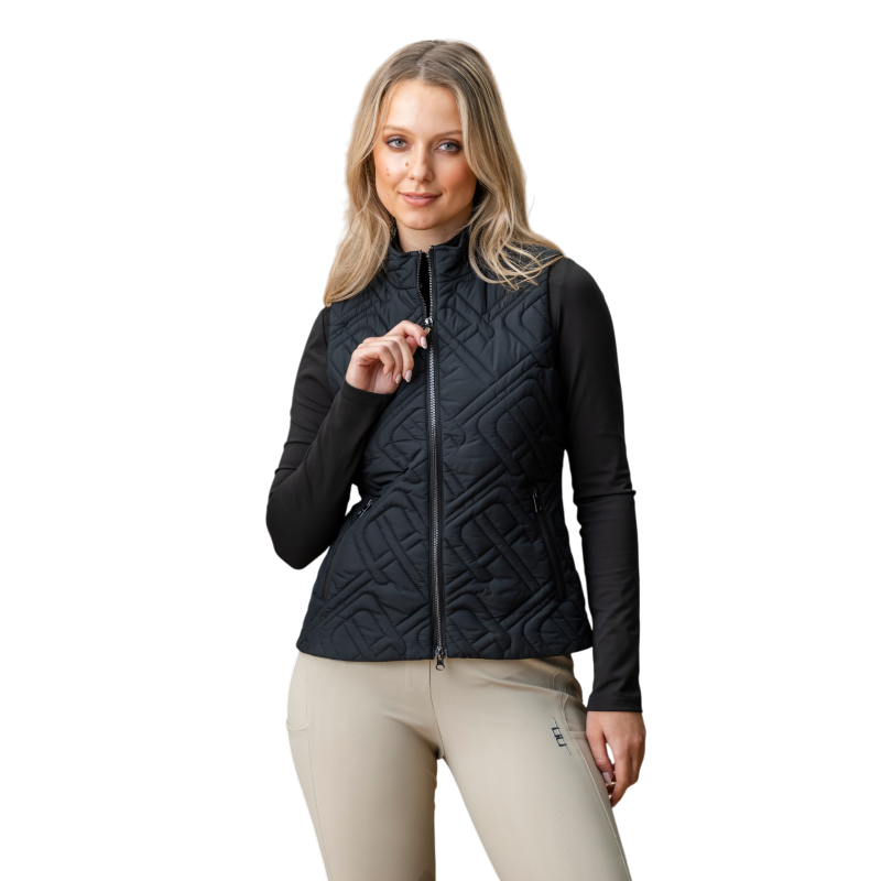 Horseware - Doudoune sans manches femme Neve Monogram Quilted core noir | - Ohlala