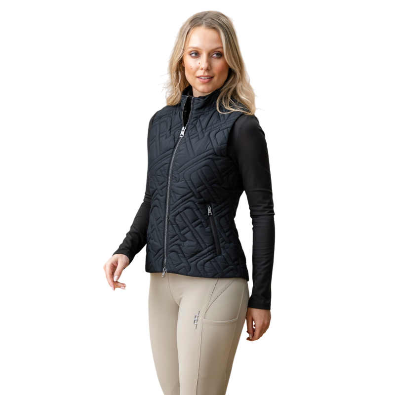 Horseware - Doudoune sans manches femme Neve Monogram Quilted core noir | - Ohlala
