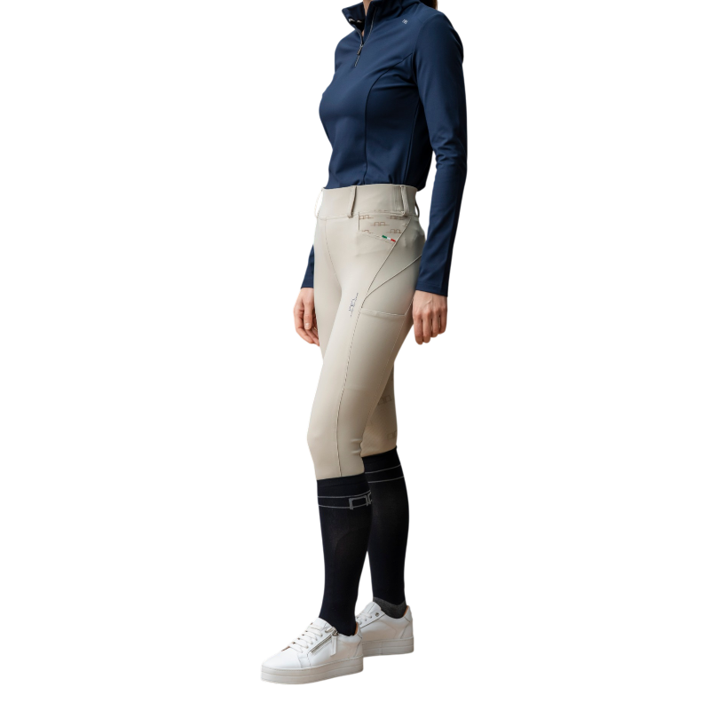 Horseware - Legging d'équitation femme Fina Brushed beige full grip | - Ohlala