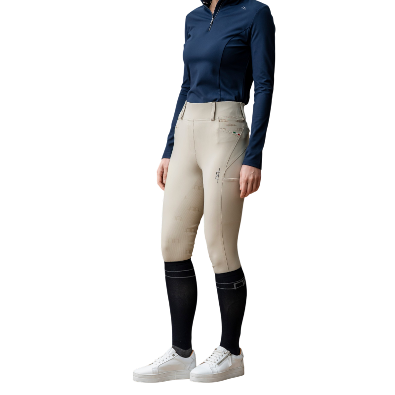 Horseware - Legging d'équitation femme Fina Brushed beige full grip | - Ohlala