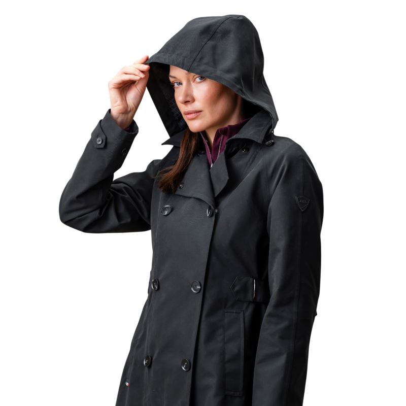 Horseware - Manteau femme Isabella Riding Trench core noir | - Ohlala
