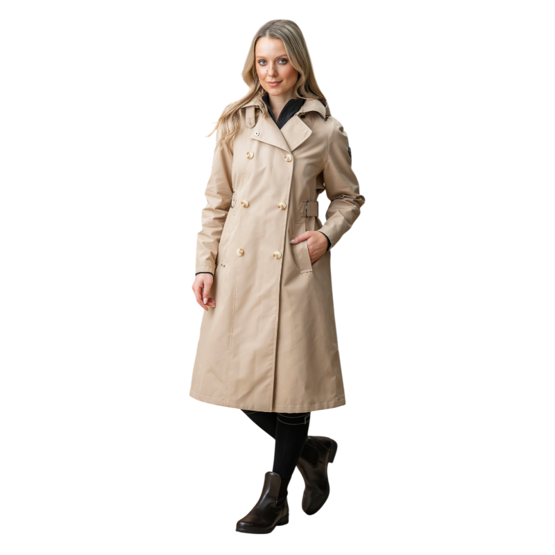 Horseware - Manteau femme Isabella Riding Trench sand | - Ohlala