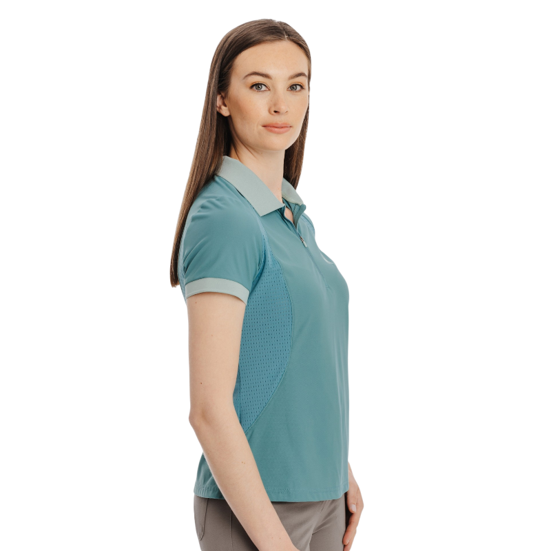 Horseware - Dames polo korte mouwen Tech juniper green | - Ohlala