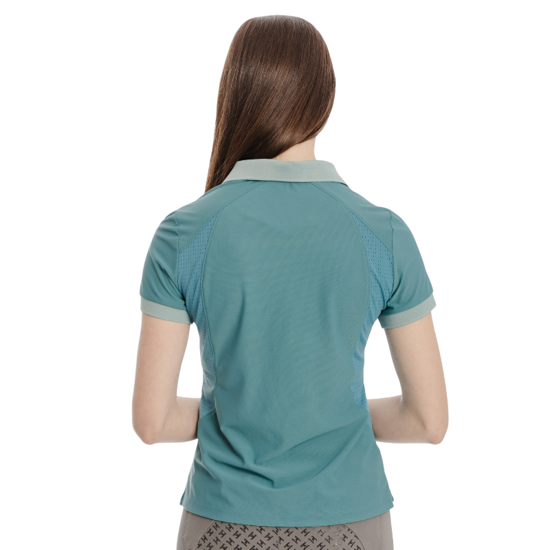Horseware - Dames korte mouw polo Tech juniper green | - Ohlala