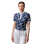 Horseware - Women's short-sleeve competition polo Alcina primatova/ monogram print | - Ohlala
