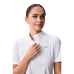 Horseware - Alcina women's short-sleeve show polo white/argentprint | - Ohlala