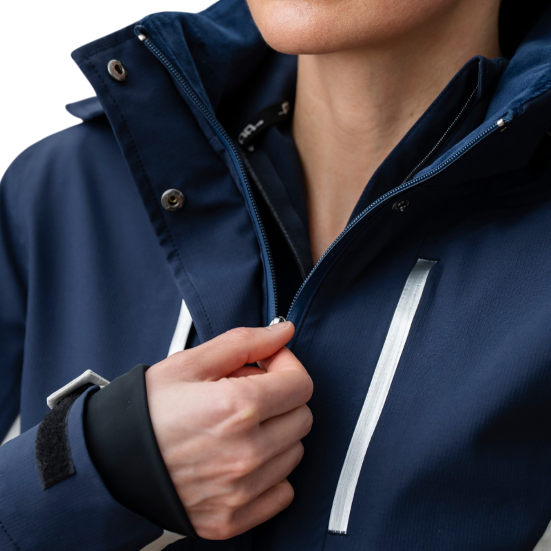 Horseware - Veste de pluie femme Indra marine/ bone | - Ohlala