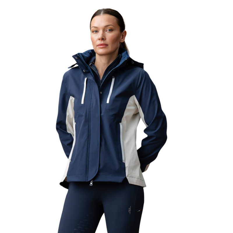 Horseware - Veste de pluie femme Indra marine/ bone | - Ohlala